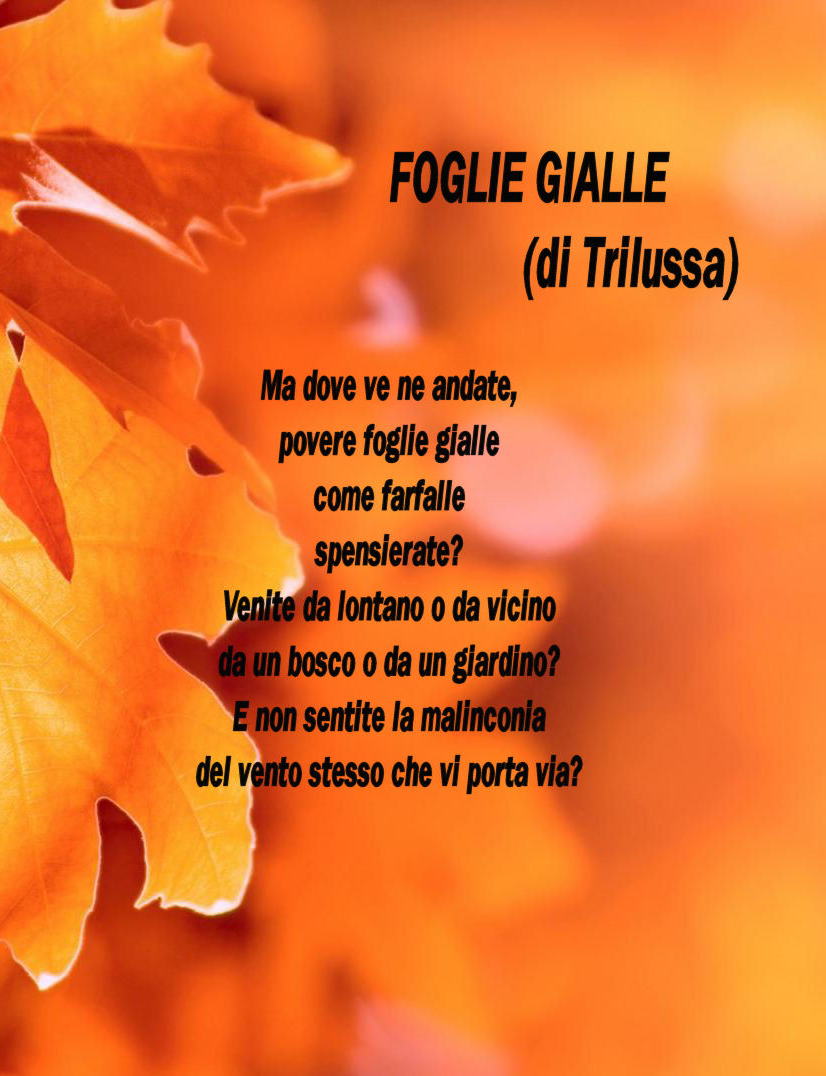 Poesia Foglie Gialle